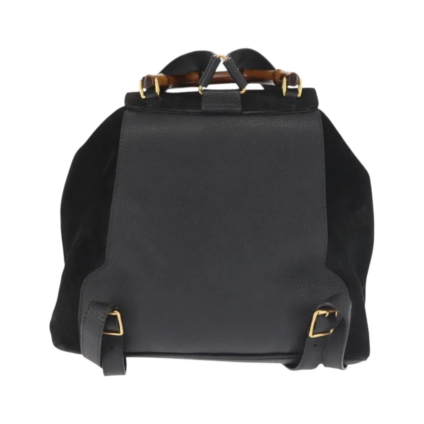 Gucci Vintage Bamboo Suede, Black, Suede, Backpack