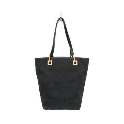 Gucci Vintage Bucket Shopping GG Canvas, Black, Canvas, Tote Bag