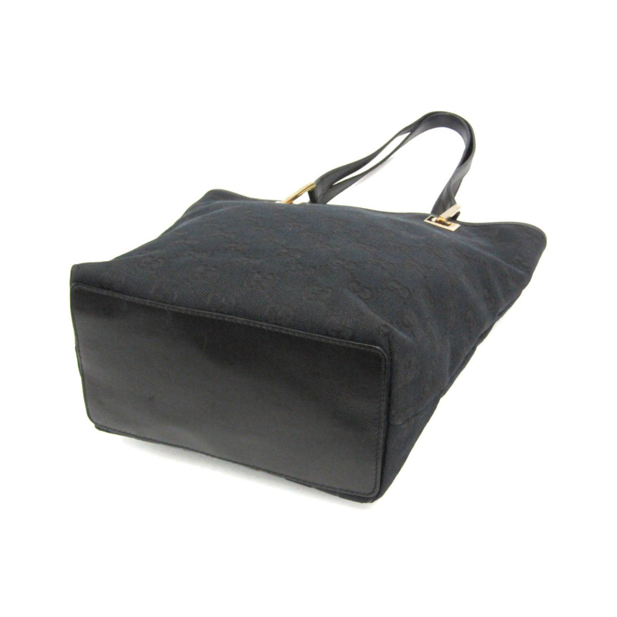 Gucci Vintage Bucket Shopping GG Canvas, Black, Canvas, Tote Bag