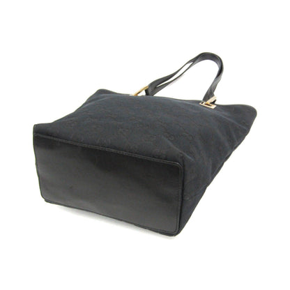 Gucci Vintage Bucket Shopping GG Canvas, Black, Canvas, Tote Bag