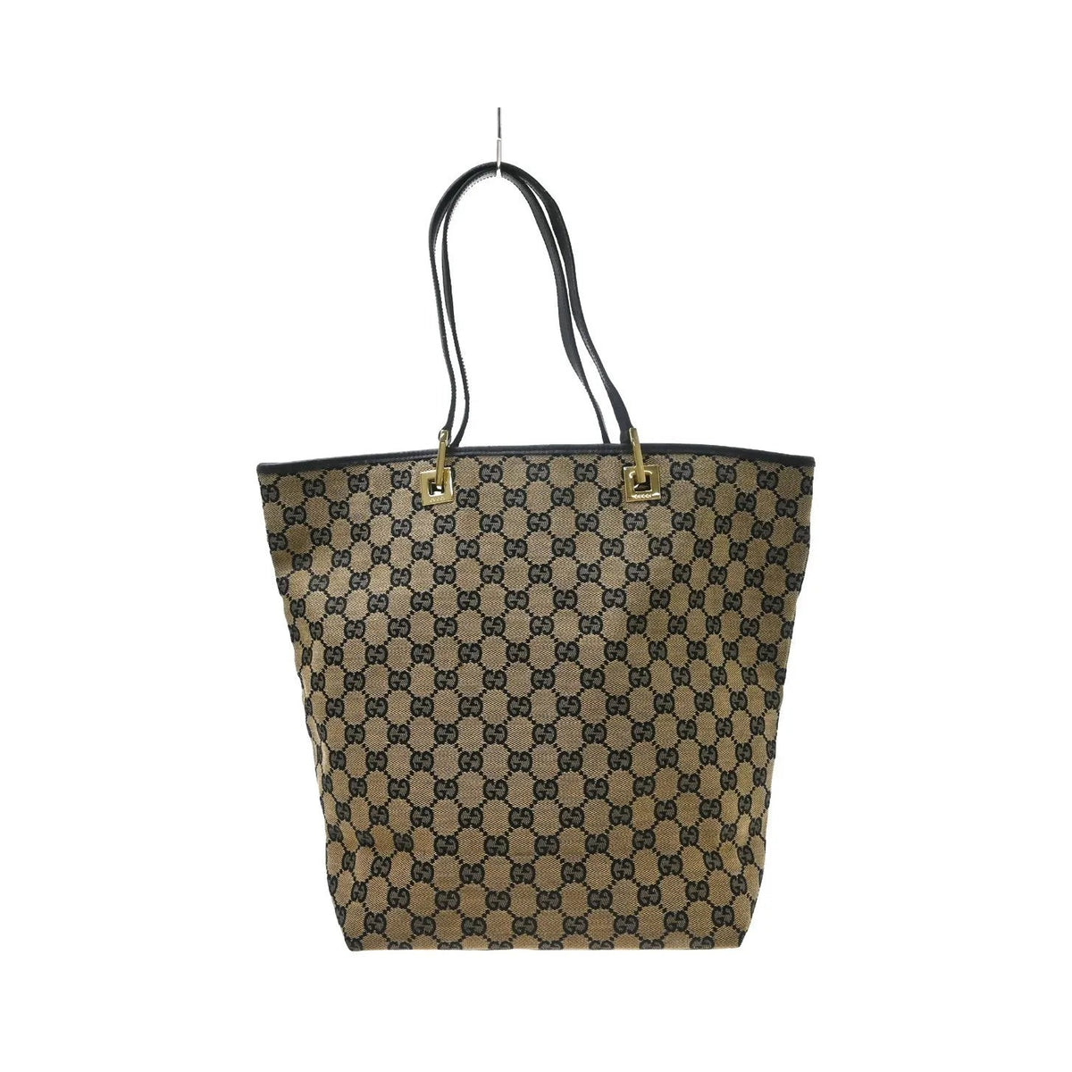Gucci Vintage Bucket Shopping Tote GG Canvas, Beige, Canvas, Tote Bag