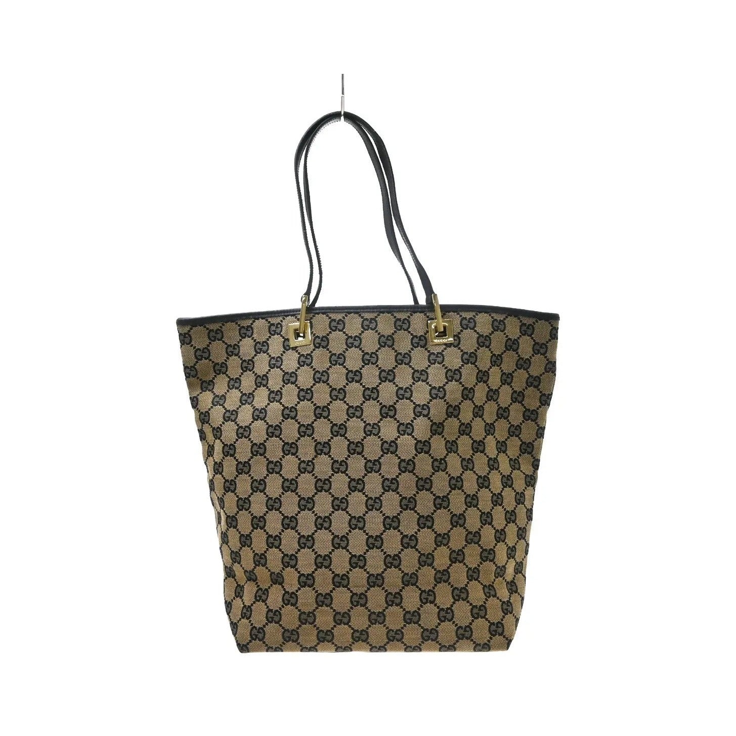 Gucci Vintage Bucket Shopping Tote GG Canvas, Beige, Canvas, Tote Bag