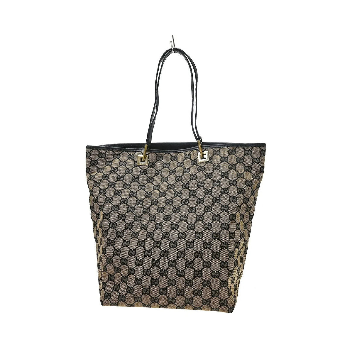 Gucci Vintage Bucket Shopping Tote GG Canvas, Beige, Canvas, Tote Bag