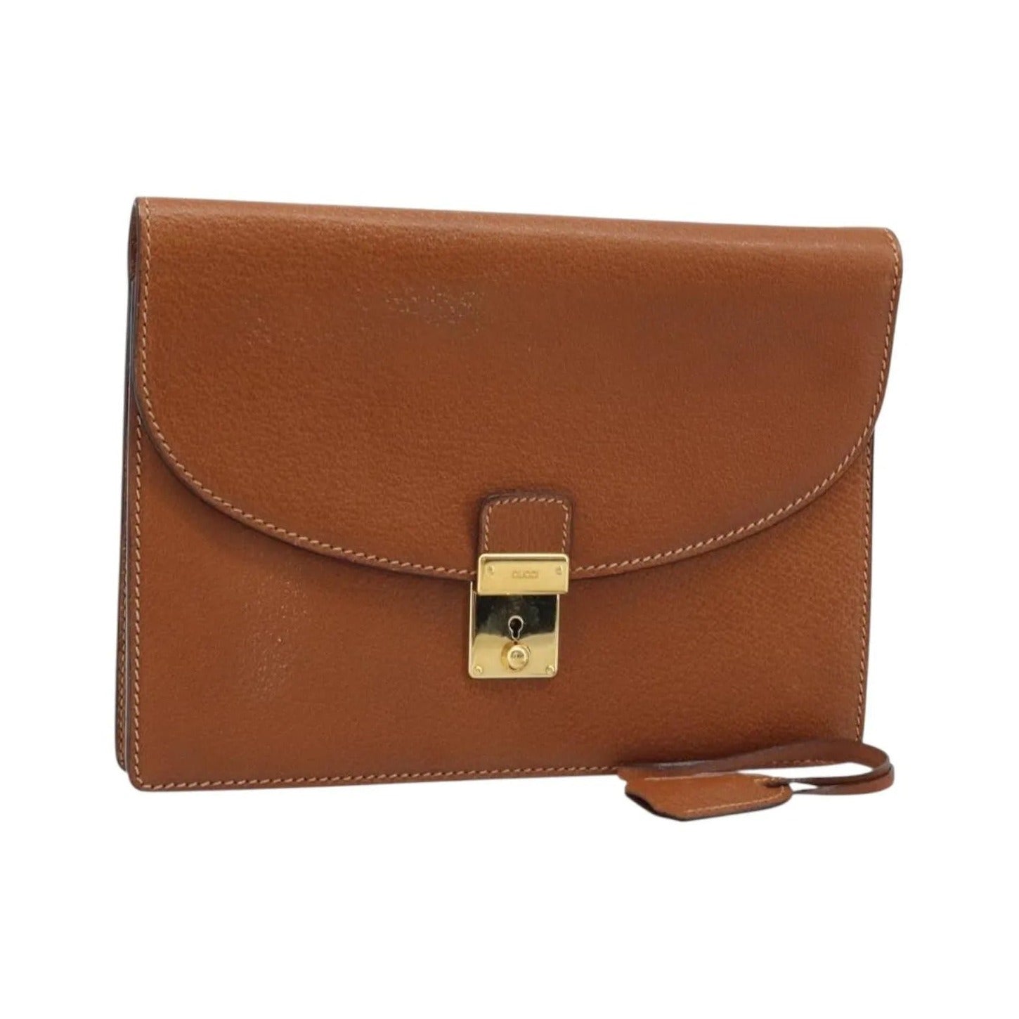 Gucci Vintage clutch Leather, Brown, Leather, Clutch