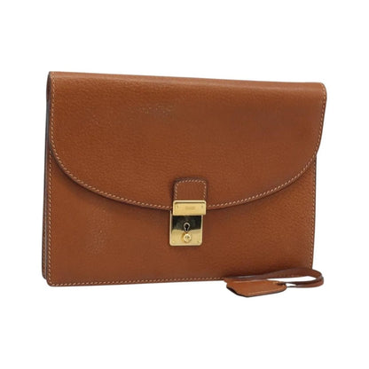 Gucci Vintage clutch Leather, Brown, Leather, Clutch