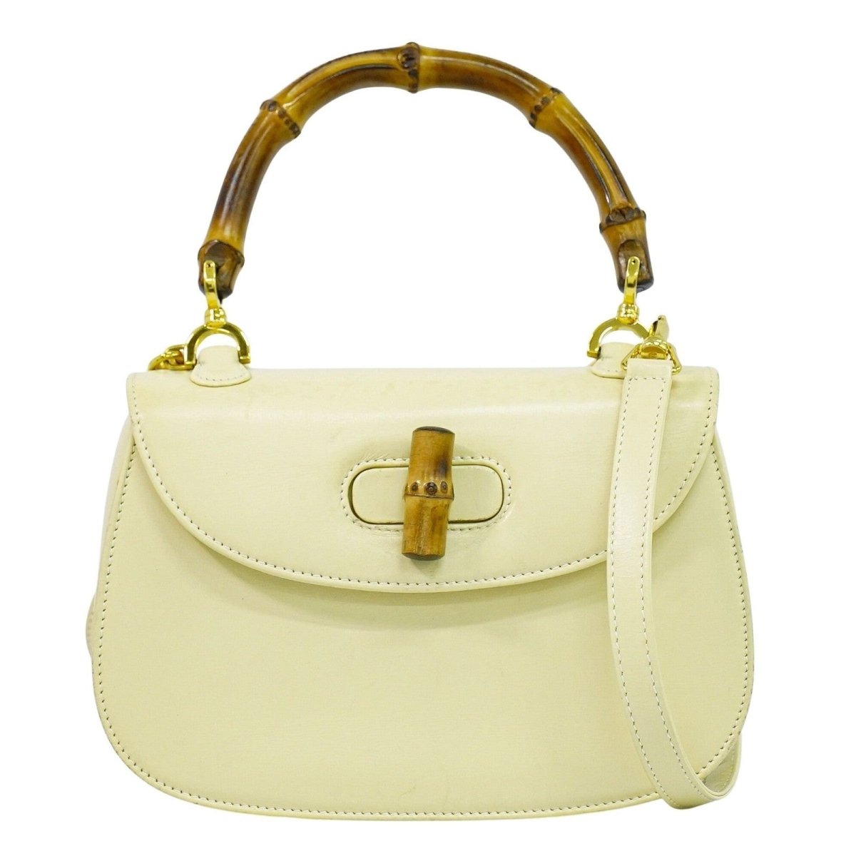 Gucci Vintage Convertible Bamboo Top Handle Bag - Brandsamsara