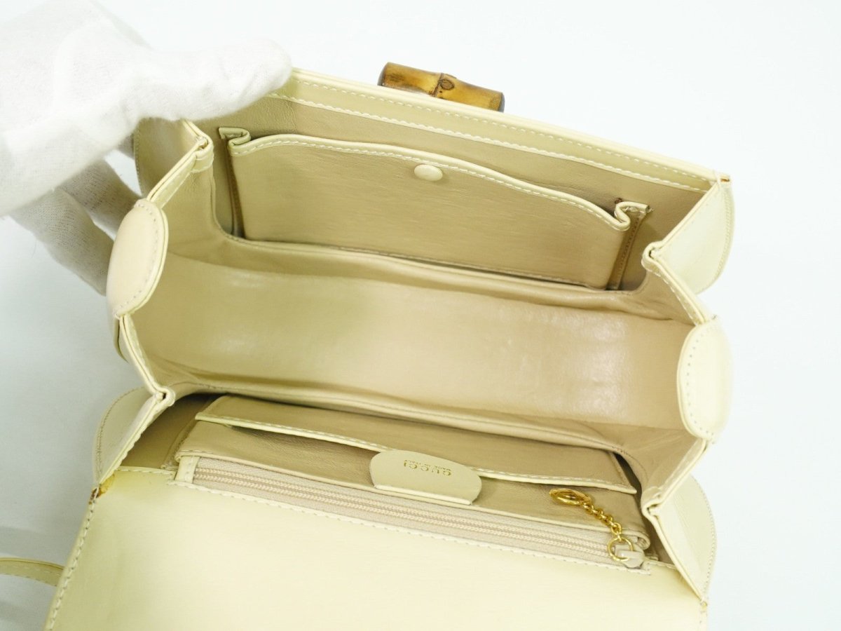 Gucci Vintage Convertible Bamboo Top Handle Bag - Brandsamsara