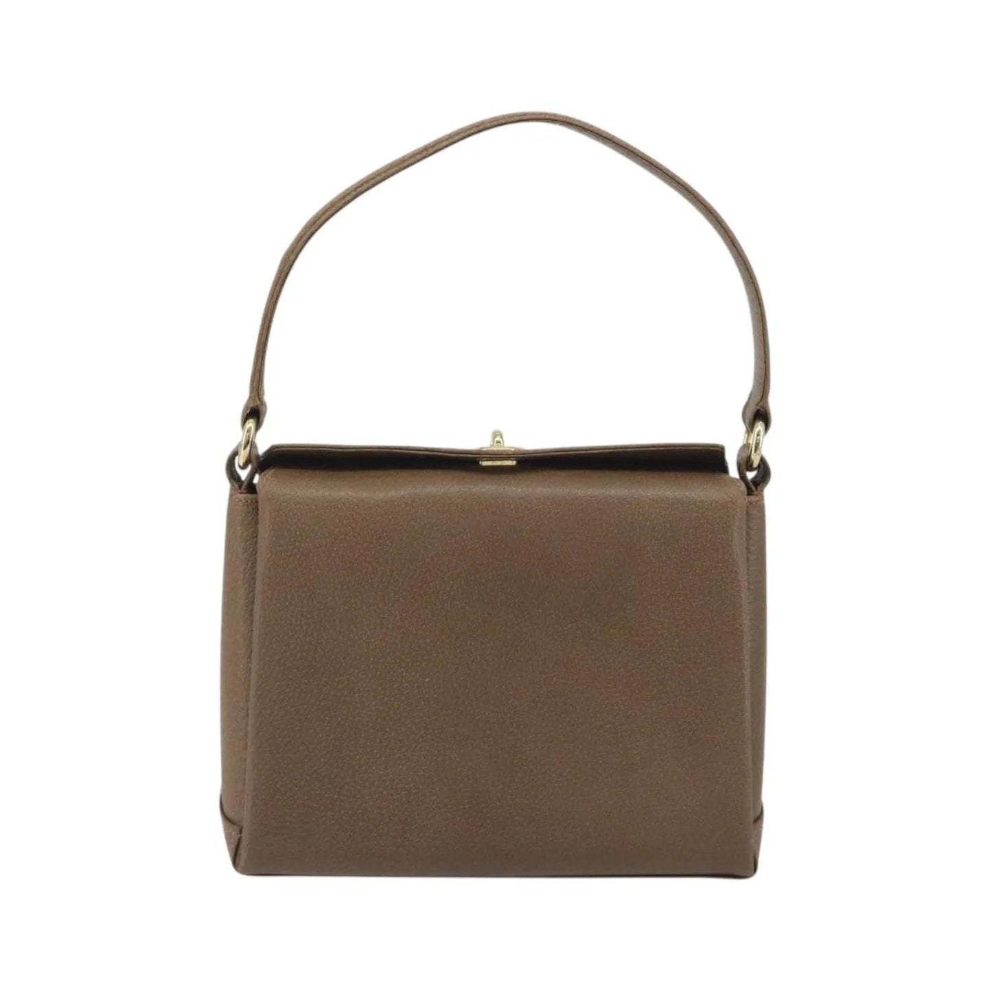 Gucci Vintage Convertible Box Leather, Brown, Leather, Handbag