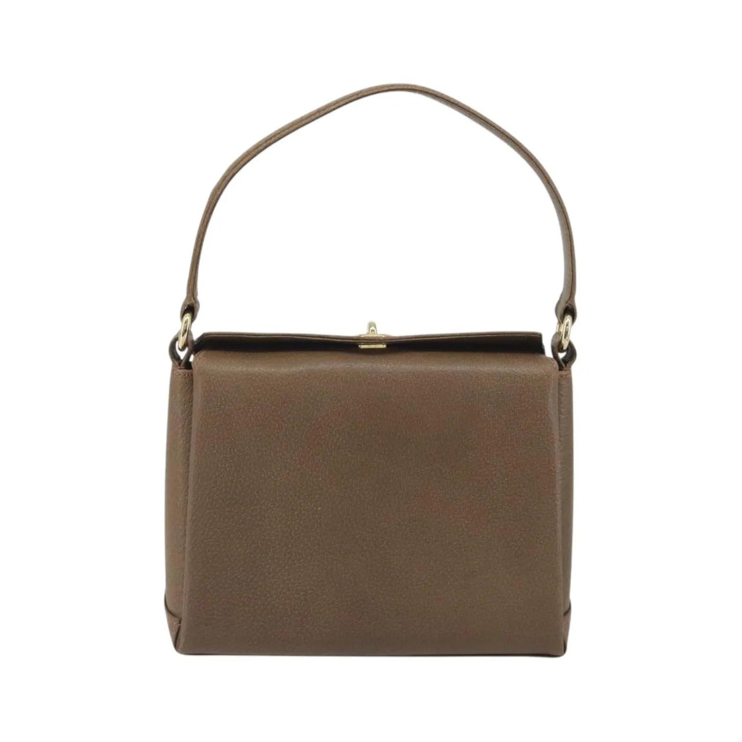 Gucci Vintage Convertible Box Leather, Brown, Leather, Handbag
