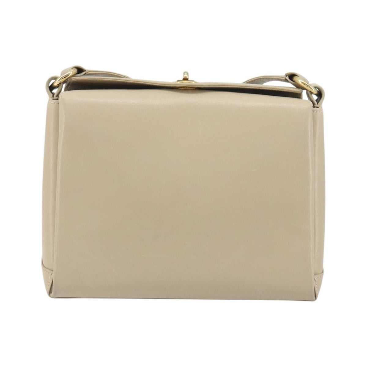 Gucci Vintage Convertible Box Leather, Beige, Leather, Handbag