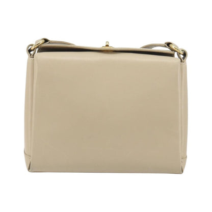 Gucci Vintage Convertible Box Leather, Beige, Leather, Handbag