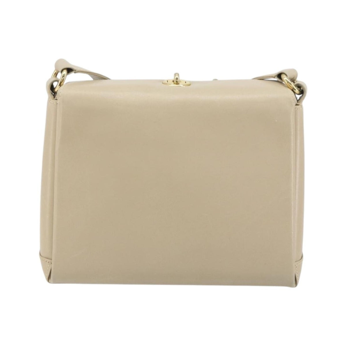 Gucci Vintage Convertible Box Leather, Beige, Leather, Handbag