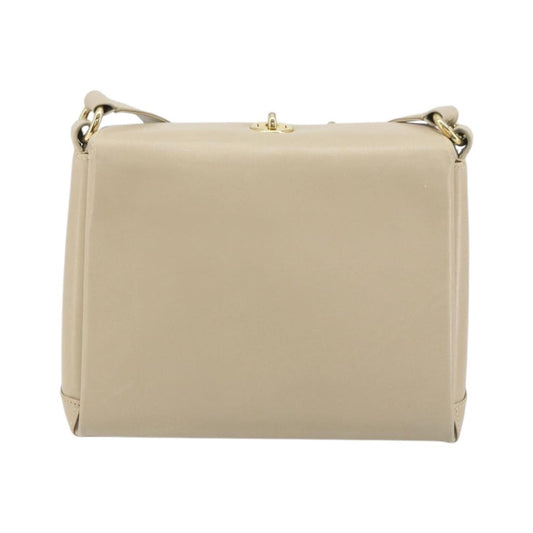 Gucci Vintage Convertible Box Leather, Beige, Leather, Handbag