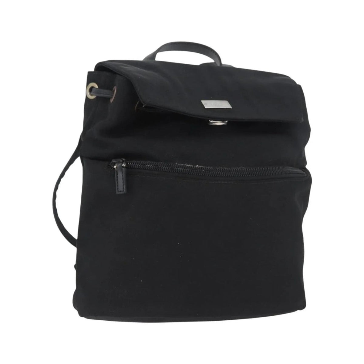 Gucci Vintage Flap Nylon, Black, Nylon, Backpack