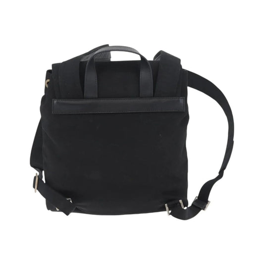 Gucci Vintage Flap Nylon, Black, Nylon, Backpack
