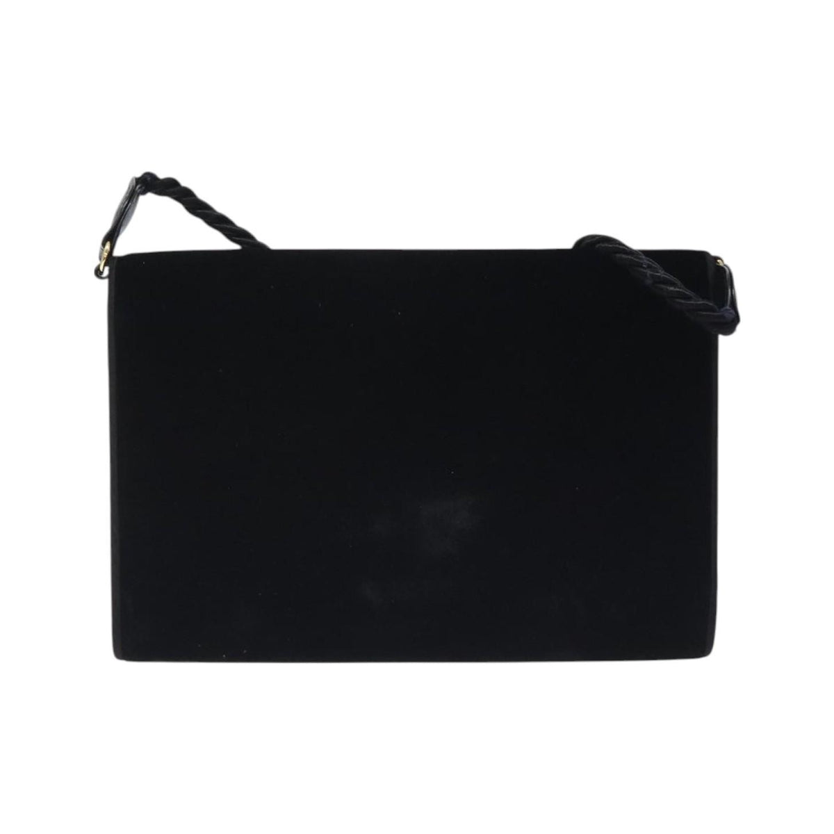 Gucci Vintage Flap Velvet, Black, Velvet, Shoulder Bag
