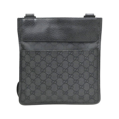 Gucci Vintage Flat GG Canvas, Black, Canvas, Crossbody Bag