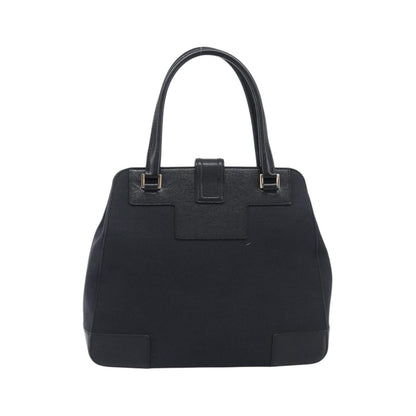 Gucci Vintage G logo Canvas, Black, Leather, Shoulder Bag