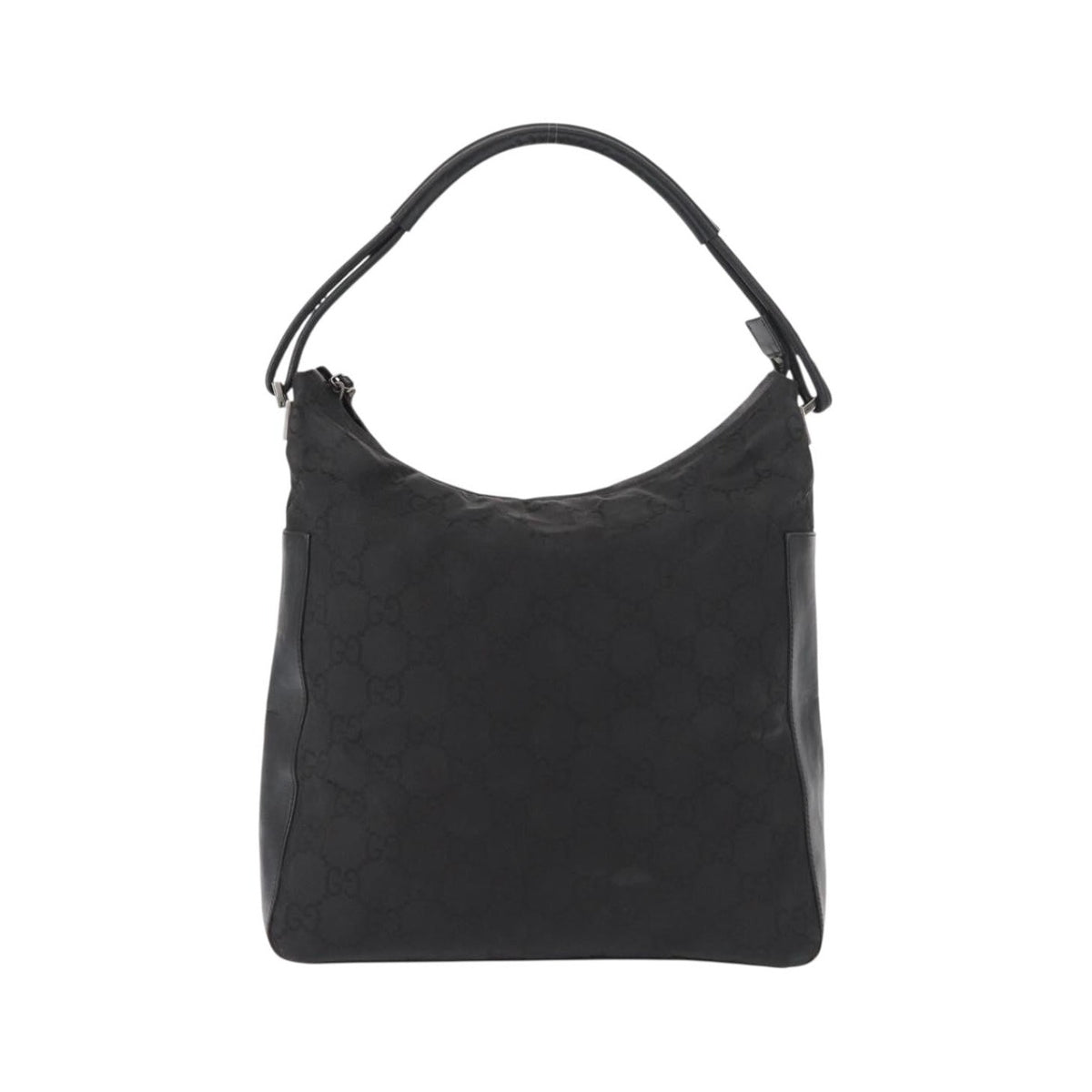Gucci Vintage Hobo GG Canvas and leather, Black, Canvas, Shoulder Bag
