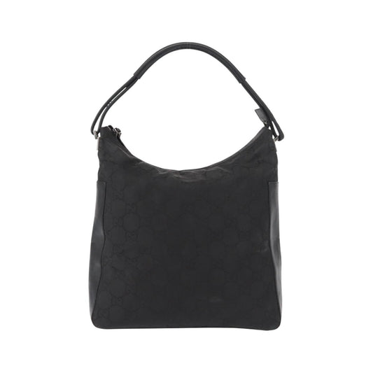 Gucci Vintage Hobo GG Canvas and leather, Black, Canvas, Shoulder Bag