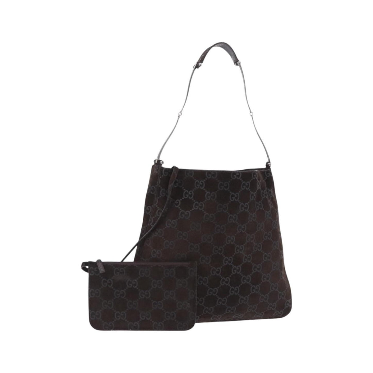 Gucci Vintage Hobo GG Suede, Multicolour, Suede, Shoulder Bag
