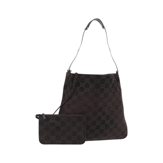 Gucci Vintage Hobo GG Suede, Multicolour, Suede, Shoulder Bag