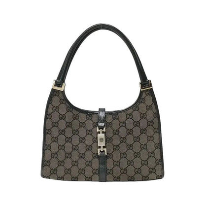 Gucci Vintage Jackie Canvas, Brown, Canvas, Handbag
