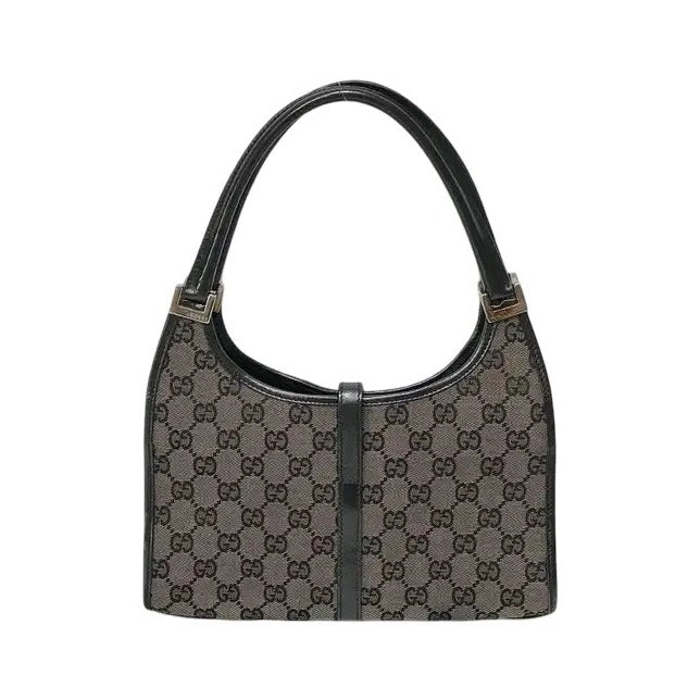 Gucci Vintage Jackie Canvas, Brown, Canvas, Handbag