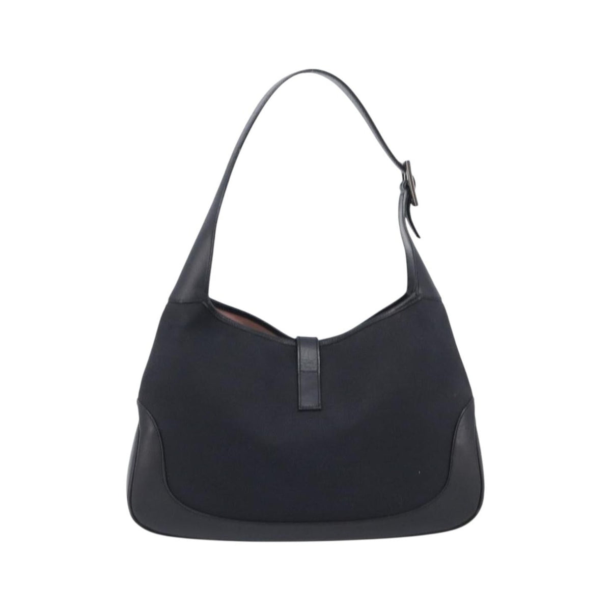 Gucci Vintage Jackie Hobo GG Canvas with Leather, Black, Canvas, Shoulder Bag