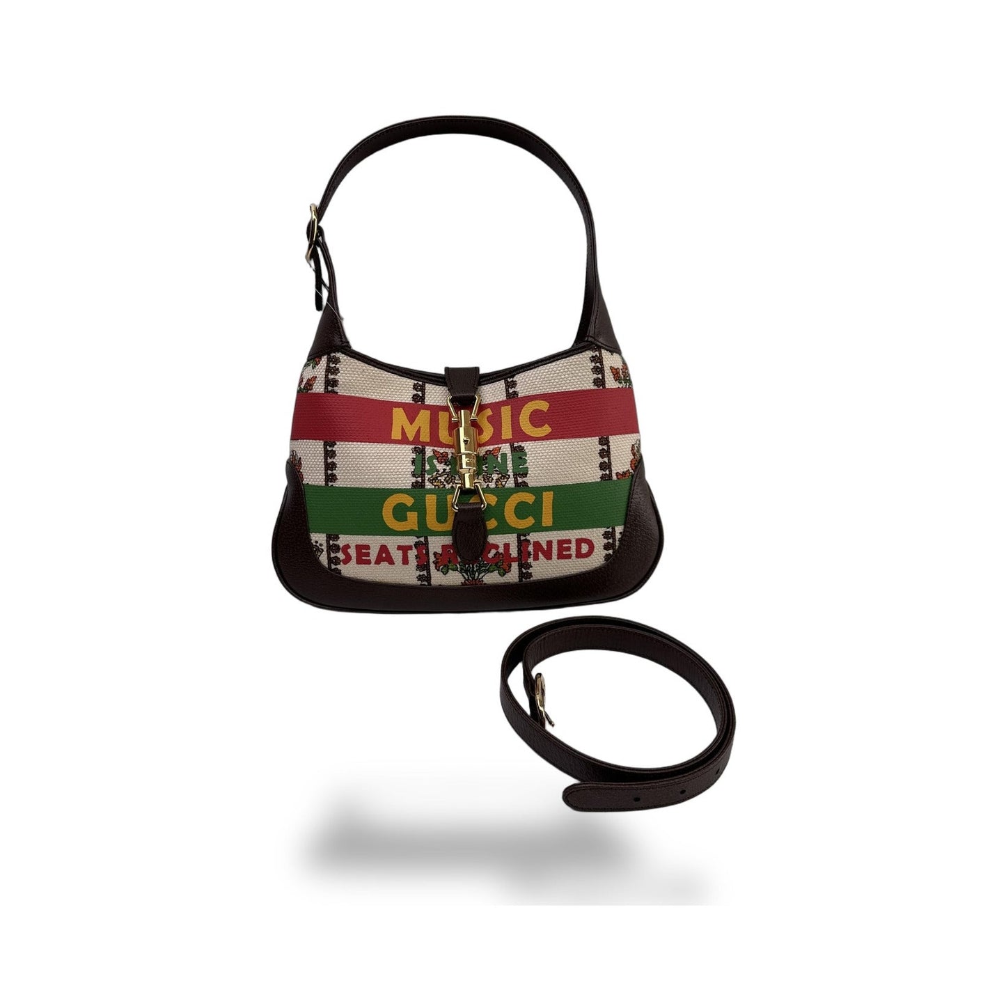 Gucci Vintage Jackie O Web Hobo GG Canvas and leather, Multicolour, Canvas, Shoulder Bag