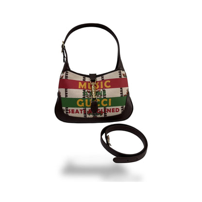 Gucci Vintage Jackie O Web Hobo GG Canvas and leather, Multicolour, Canvas, Shoulder Bag