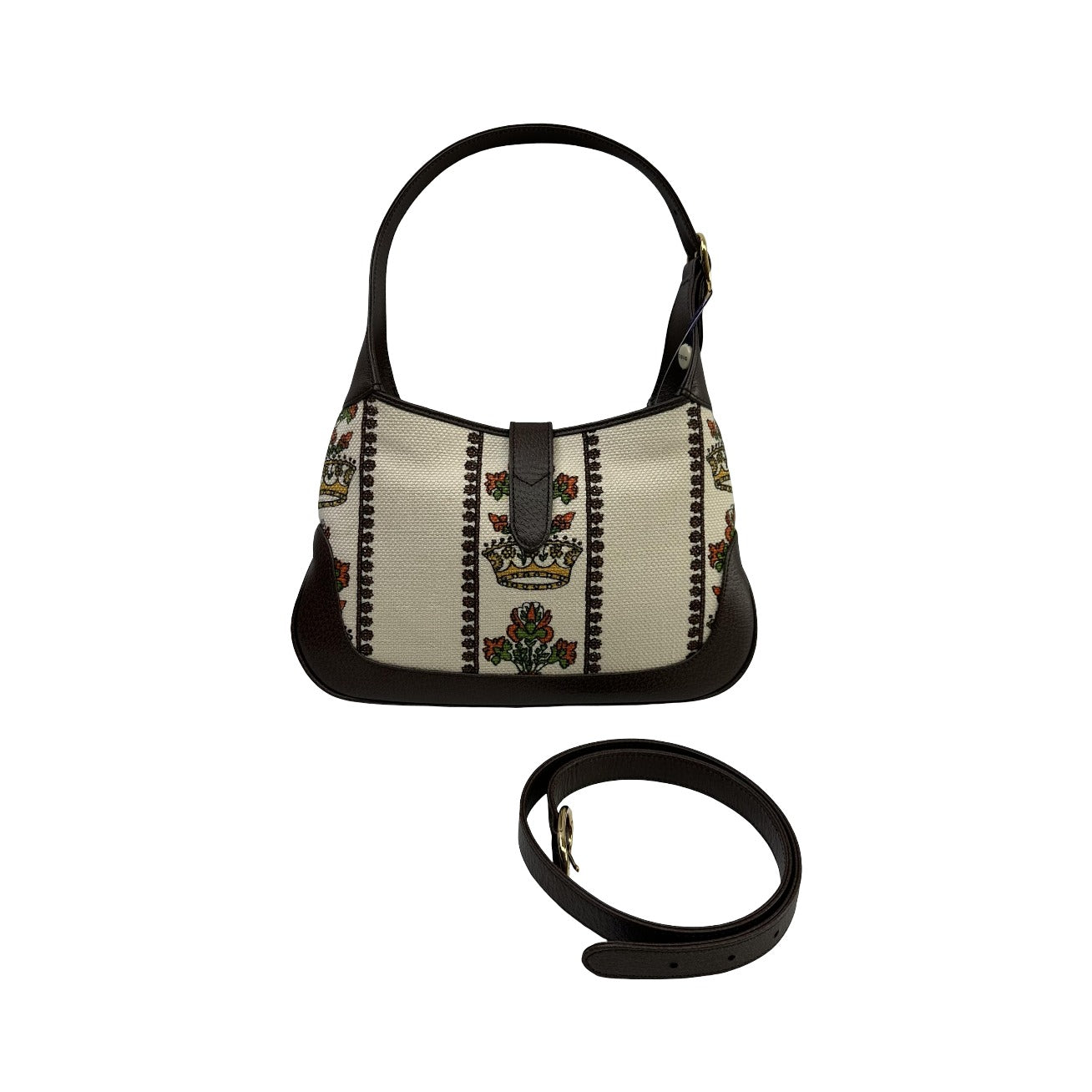Gucci Vintage Jackie O Web Hobo GG Canvas and leather, Multicolour, Canvas, Shoulder Bag
