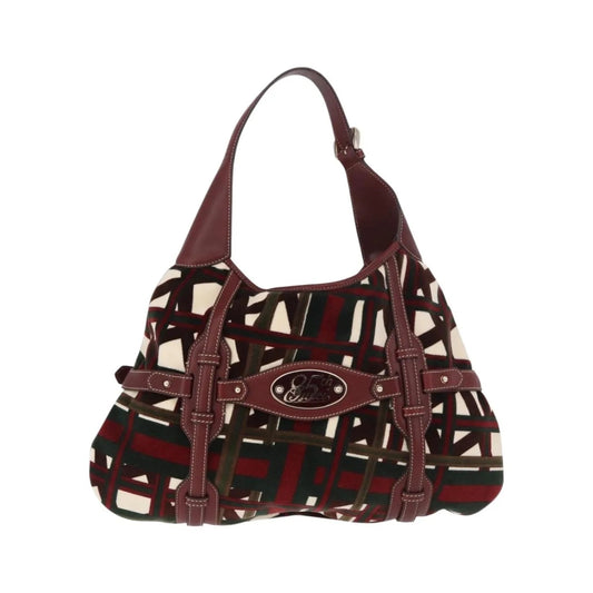 Gucci Vintage Jackie Shoulder Canvas and Leather, Green, Canvas, Shoulder Bag