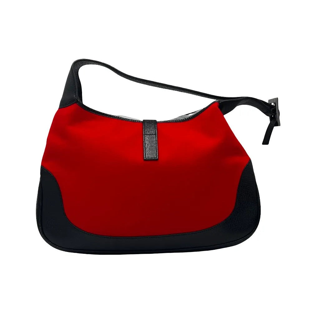 Gucci Vintage Jackie suede, Red, Canvas, Handbag