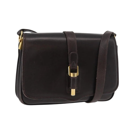 Gucci Vintage Leather, Brown, Leather, Shoulder Bag