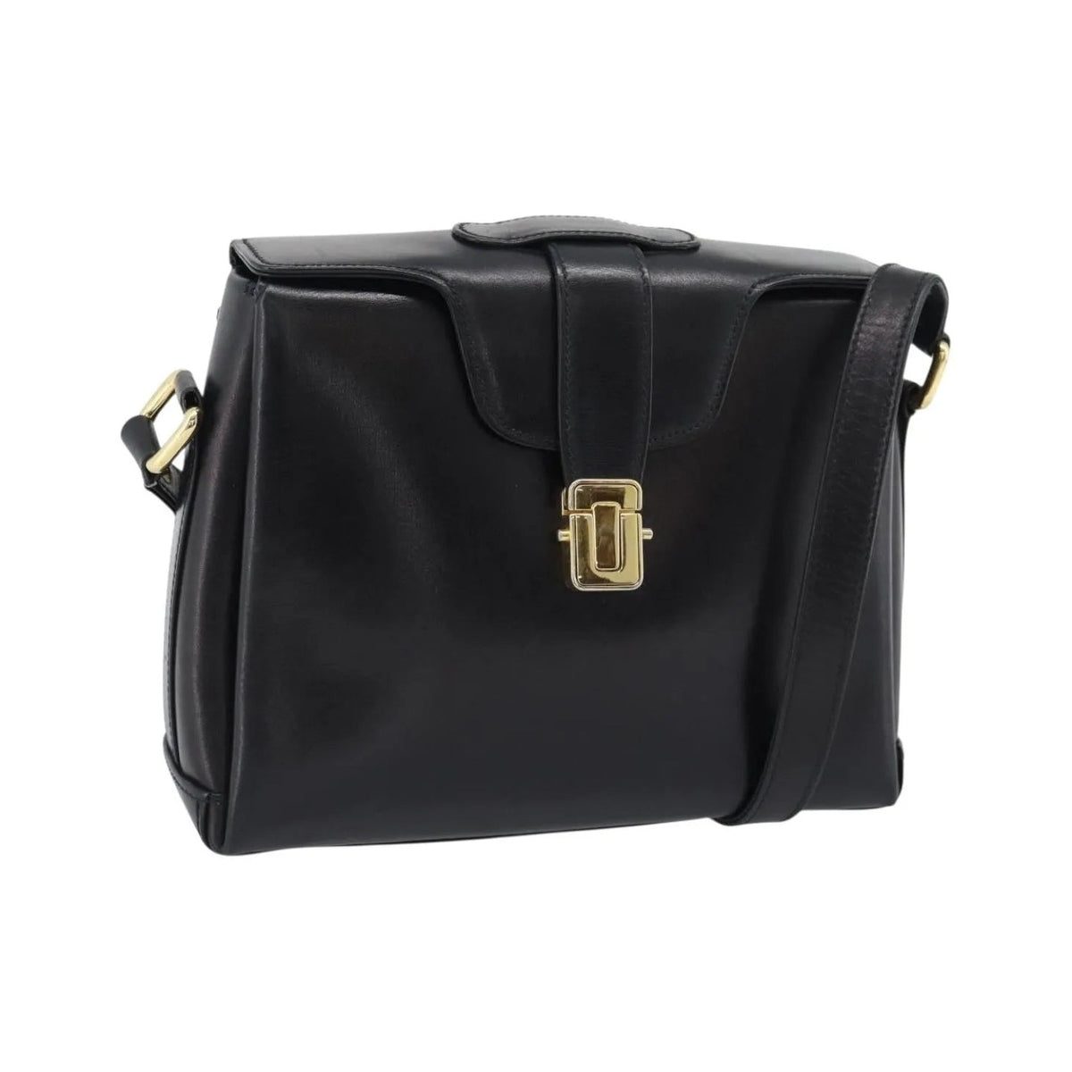 Gucci Vintage Leather, Black, Leather, Shoulder Bag