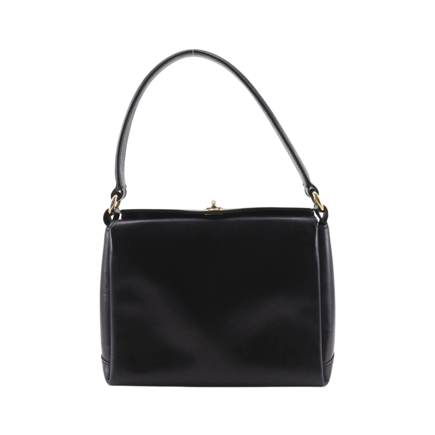 Gucci Vintage Leather, Black, Leather, Shoulder Bag