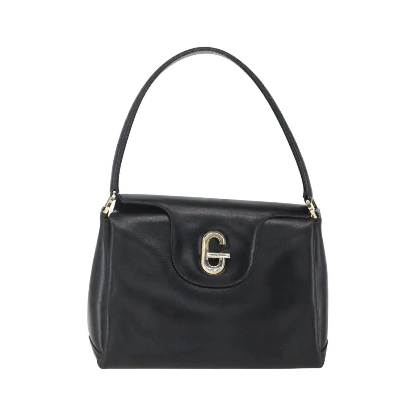 Gucci Vintage Leather, Black, Leather, Handbag