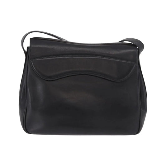 Gucci Vintage Leather, Black, Leather, Shoulder Bag