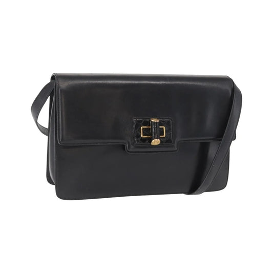 Gucci Vintage Leather, Black, Leather, Shoulder Bag