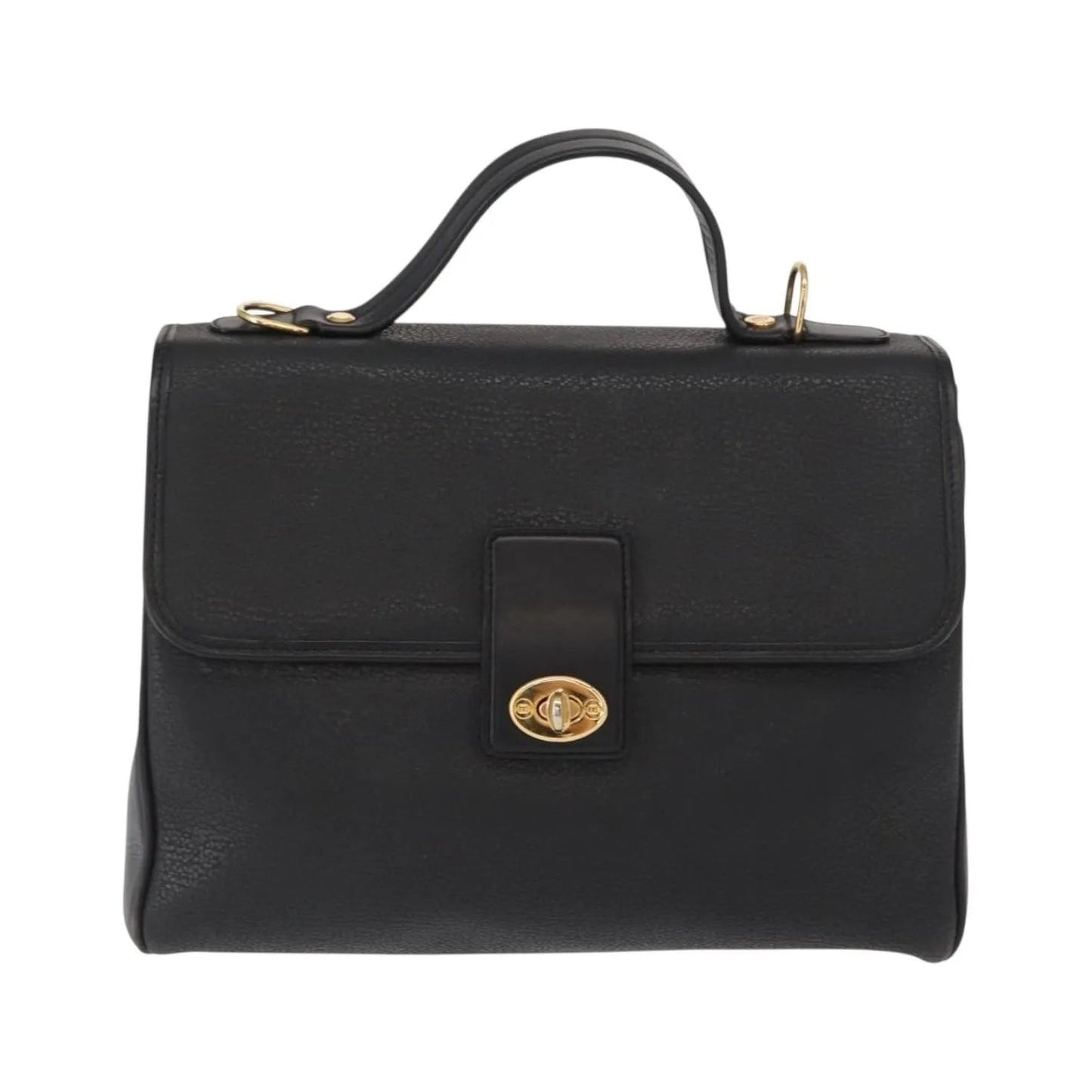 Gucci Vintage Leather, Black, Leather, Handbag
