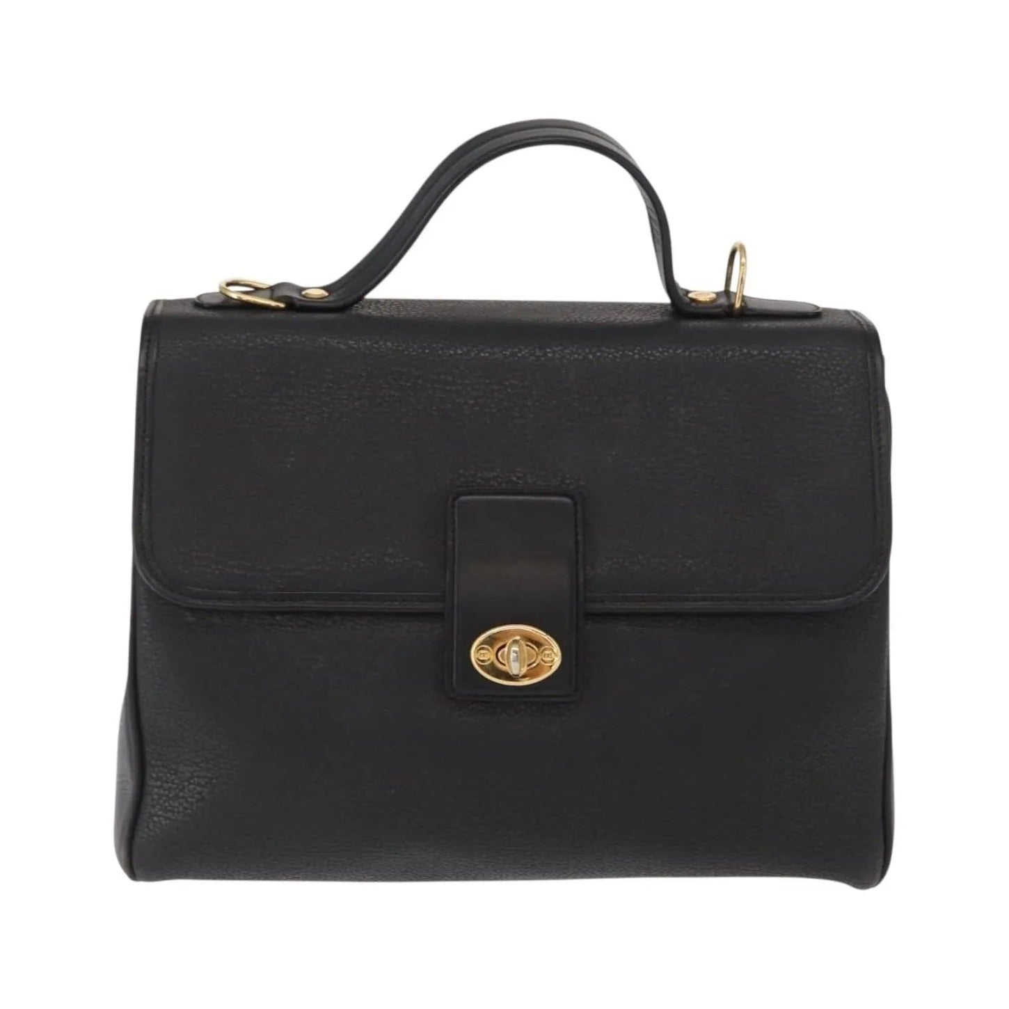 Gucci Vintage Leather, Black, Leather, Handbag