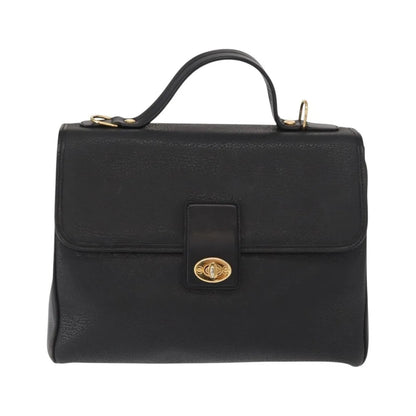 Gucci Vintage Leather, Black, Leather, Handbag