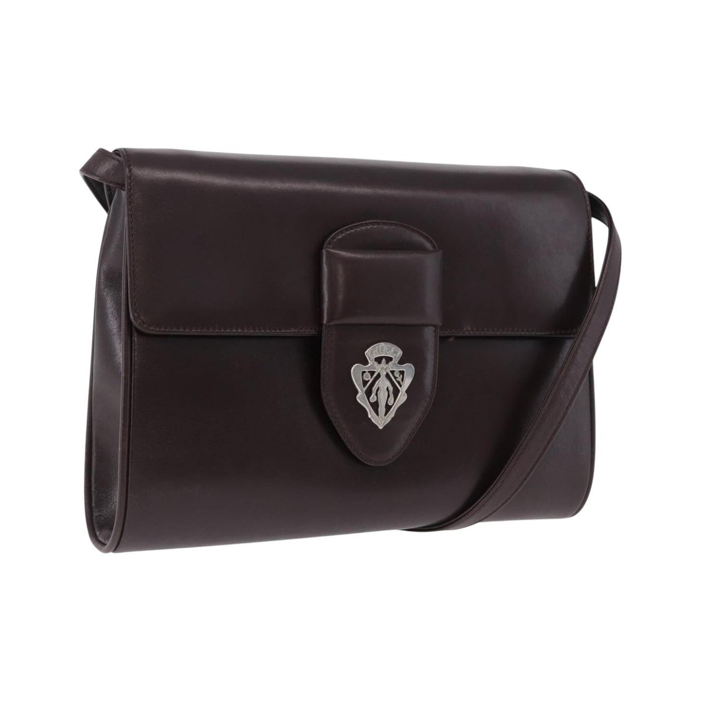 Gucci Vintage Leather, Brown, Leather, Shoulder Bag