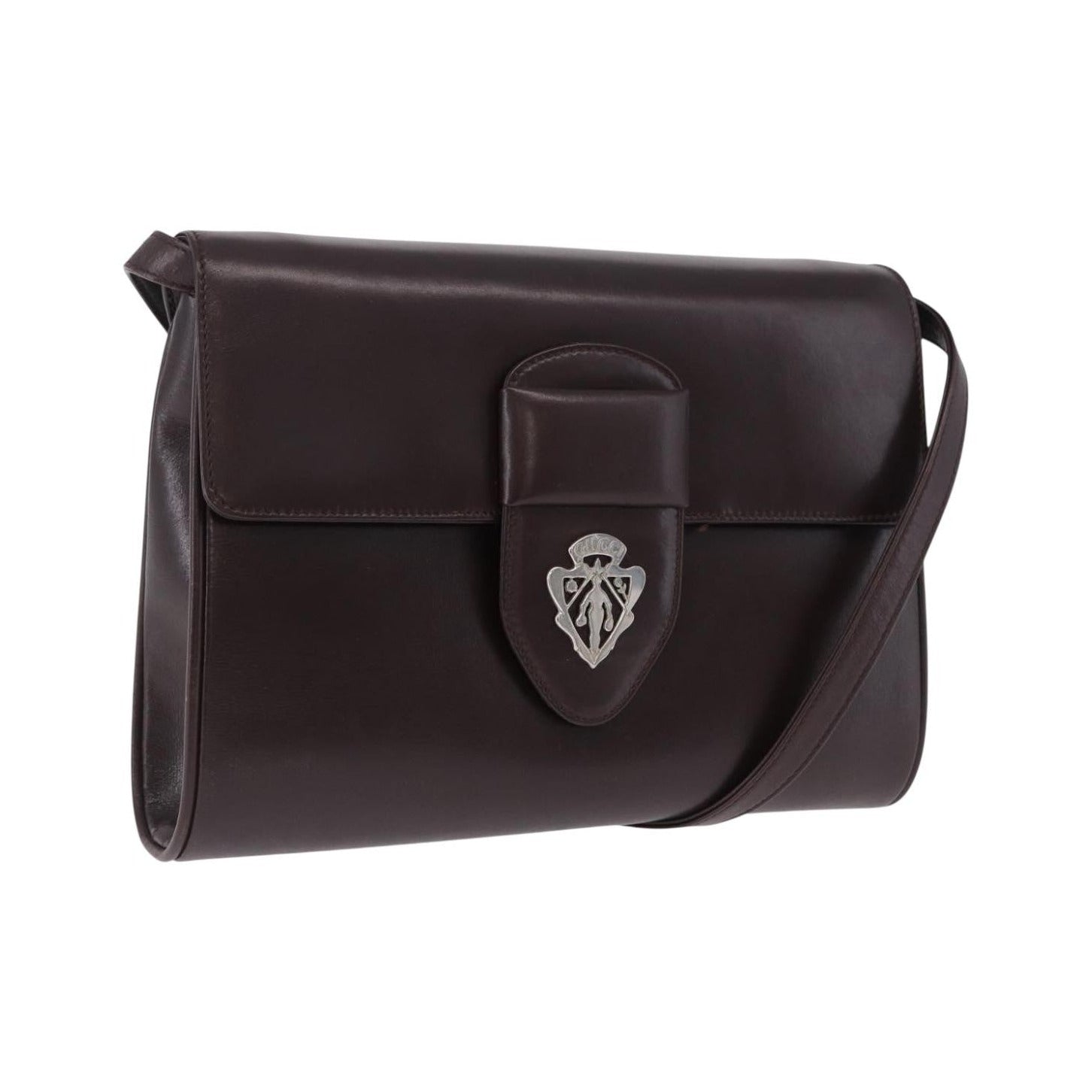 Gucci Vintage Leather, Brown, Leather, Shoulder Bag