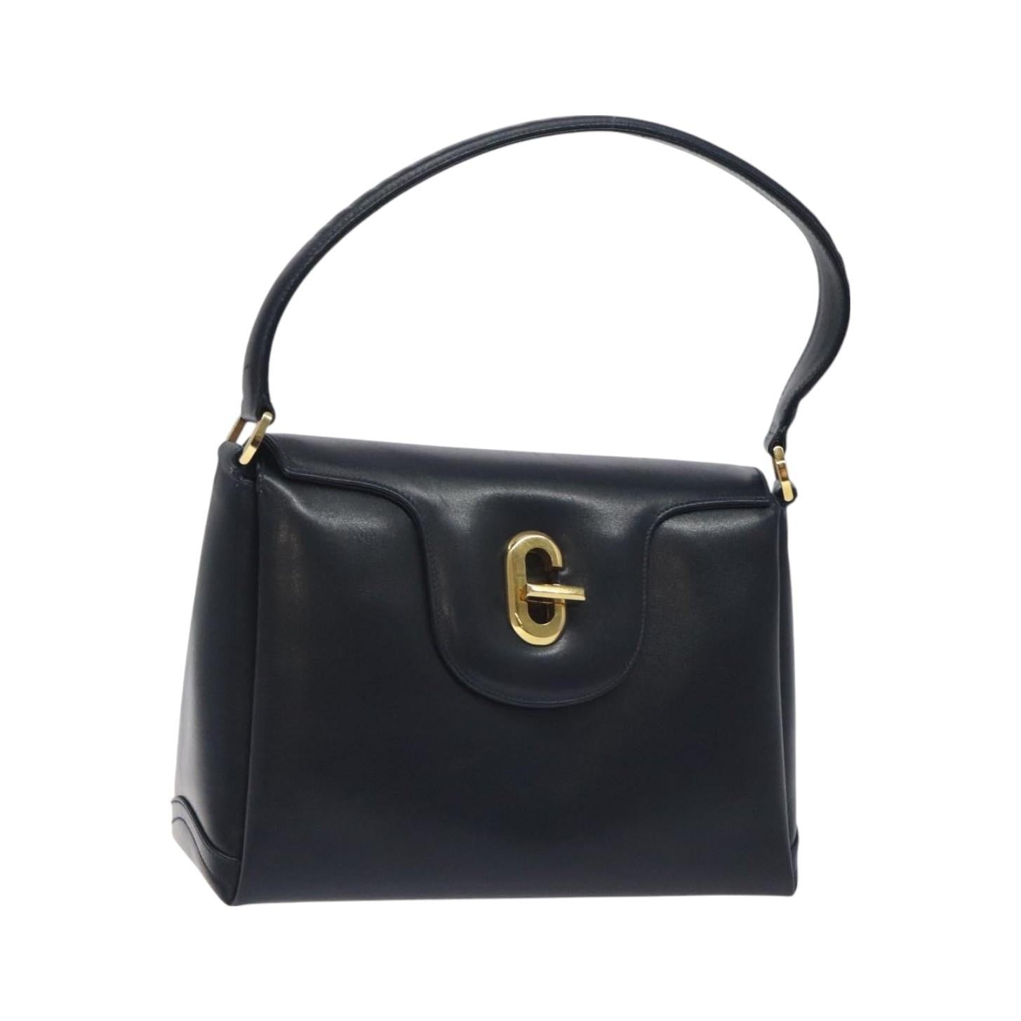 Gucci Vintage Leather, Navy, Leather, Handbag