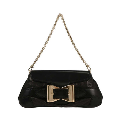 Gucci Vintage Leather, Black, Leather, Handbag