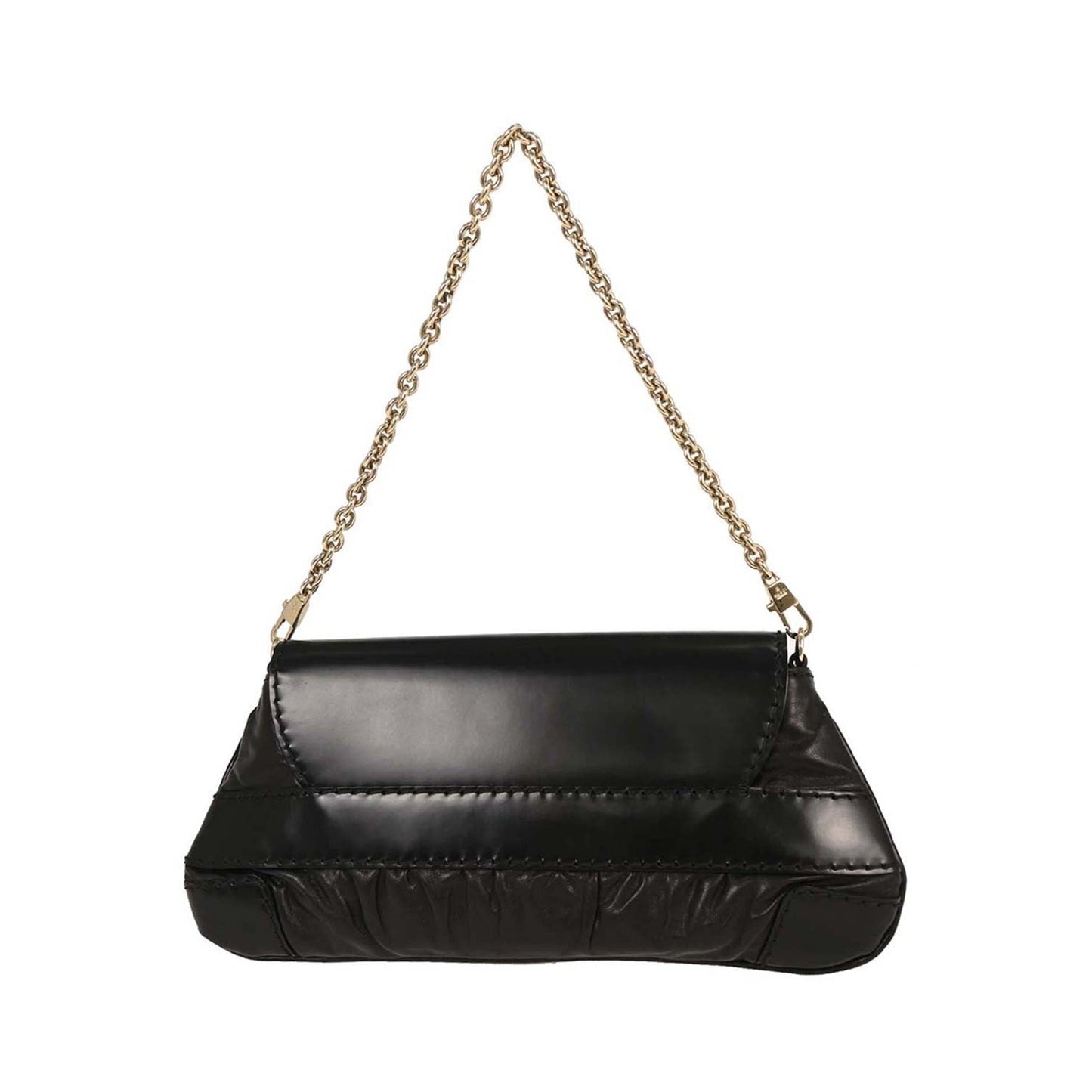 Gucci Vintage Leather, Black, Leather, Handbag