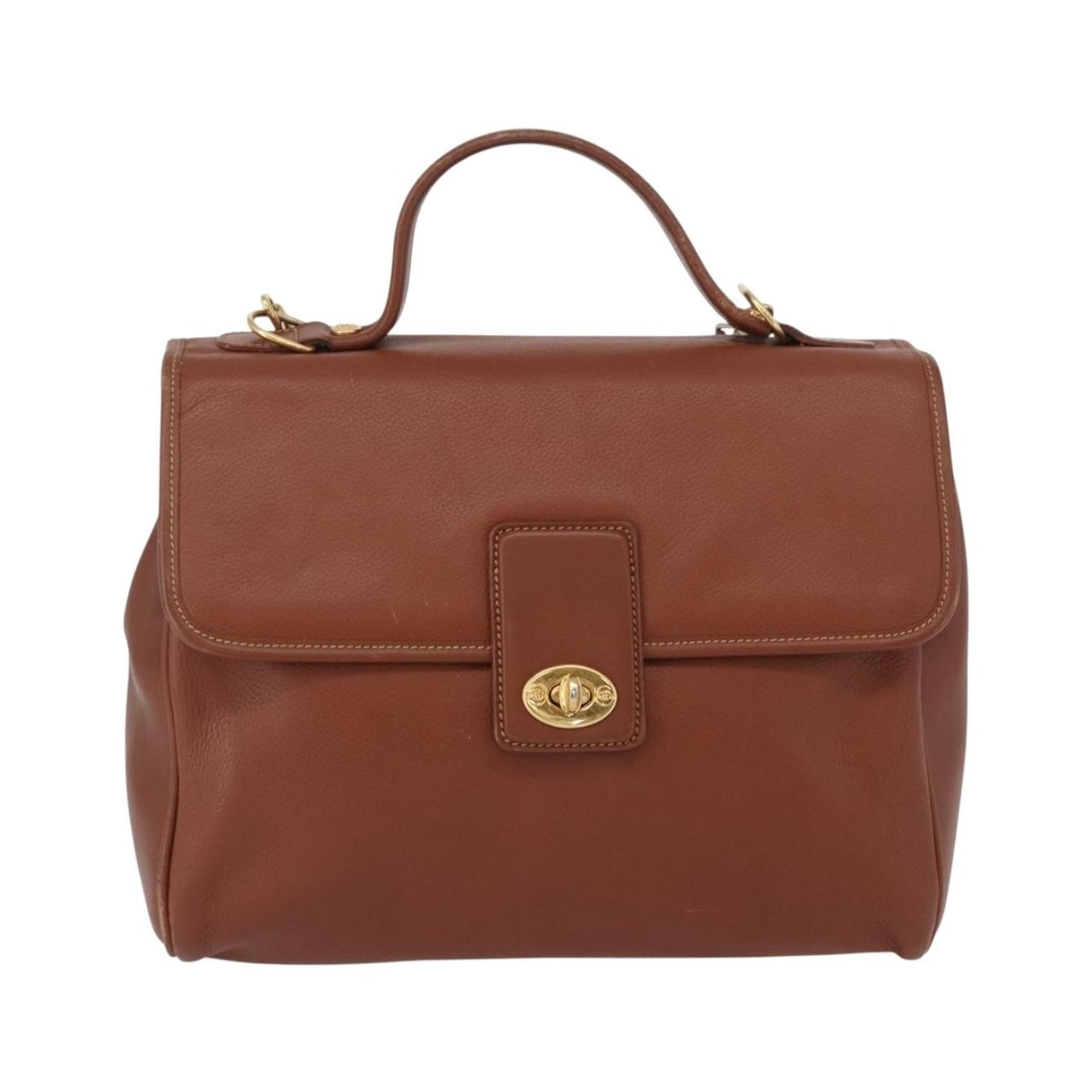 Gucci Vintage Leather, Brown, Leather, Handbag