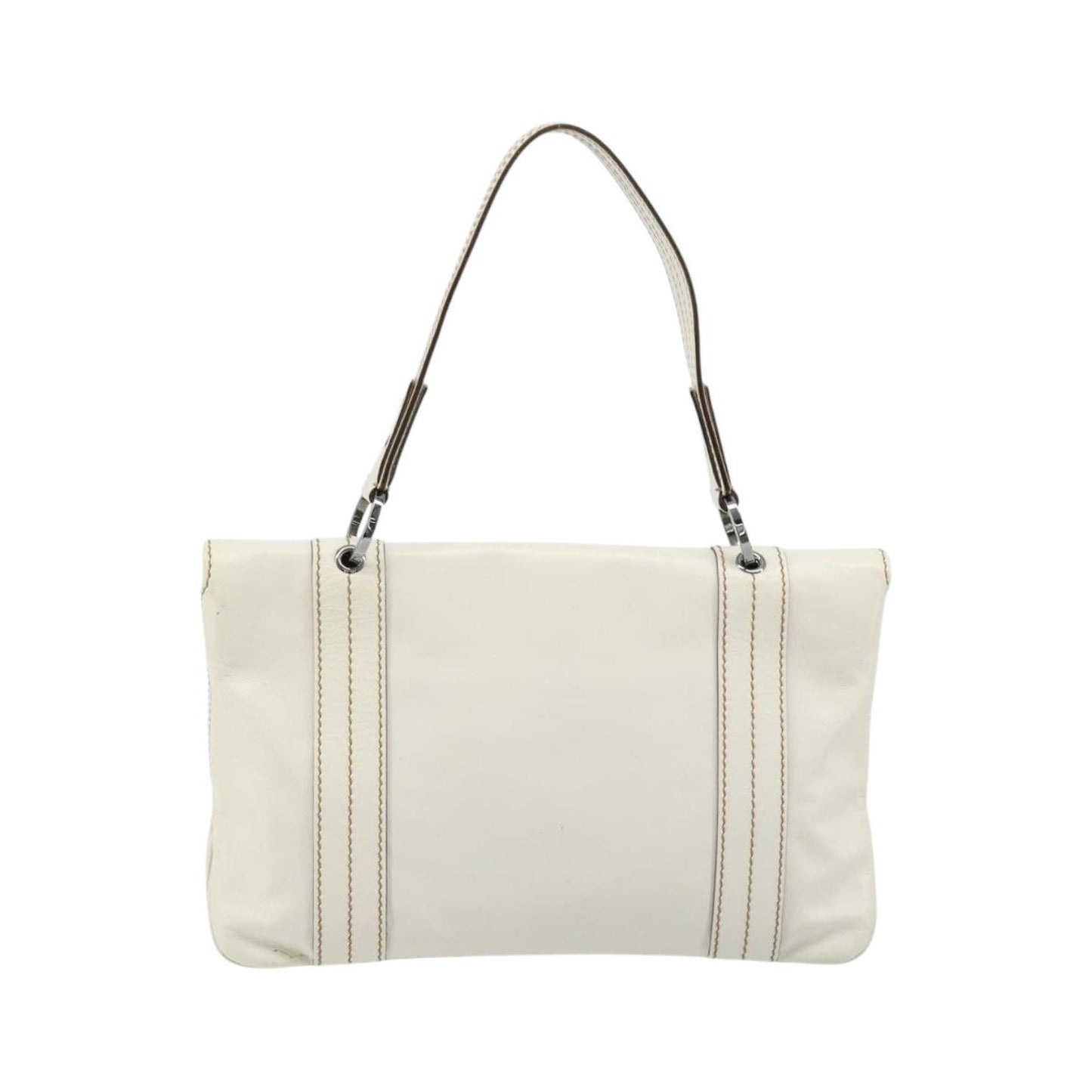 Gucci Vintage Leather, White, Leather, Handbag